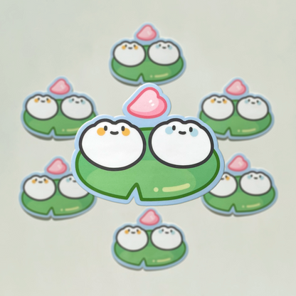 Lilypad Frogs Vinyl Sticker